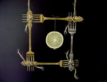 square_meal_painting,_trompe l'oeil_painting_with_a_slice_of_lemon