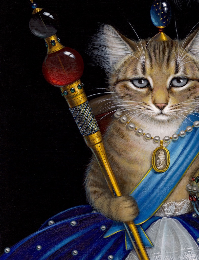painting-of-a-queen-cat-in-acrylics-by-leila-ataya